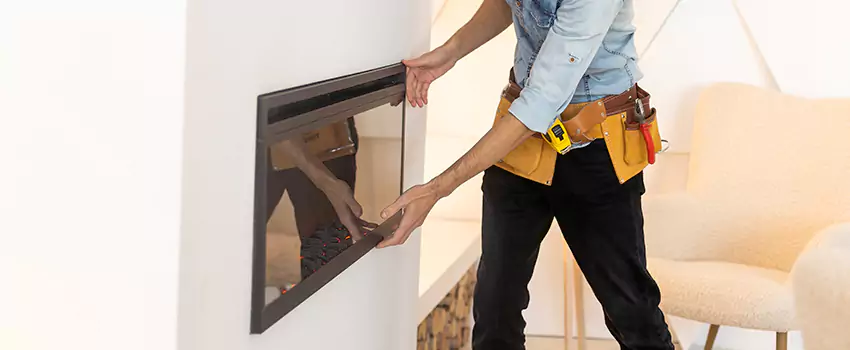 Metal Fireplace Installation in Calabasas, California
